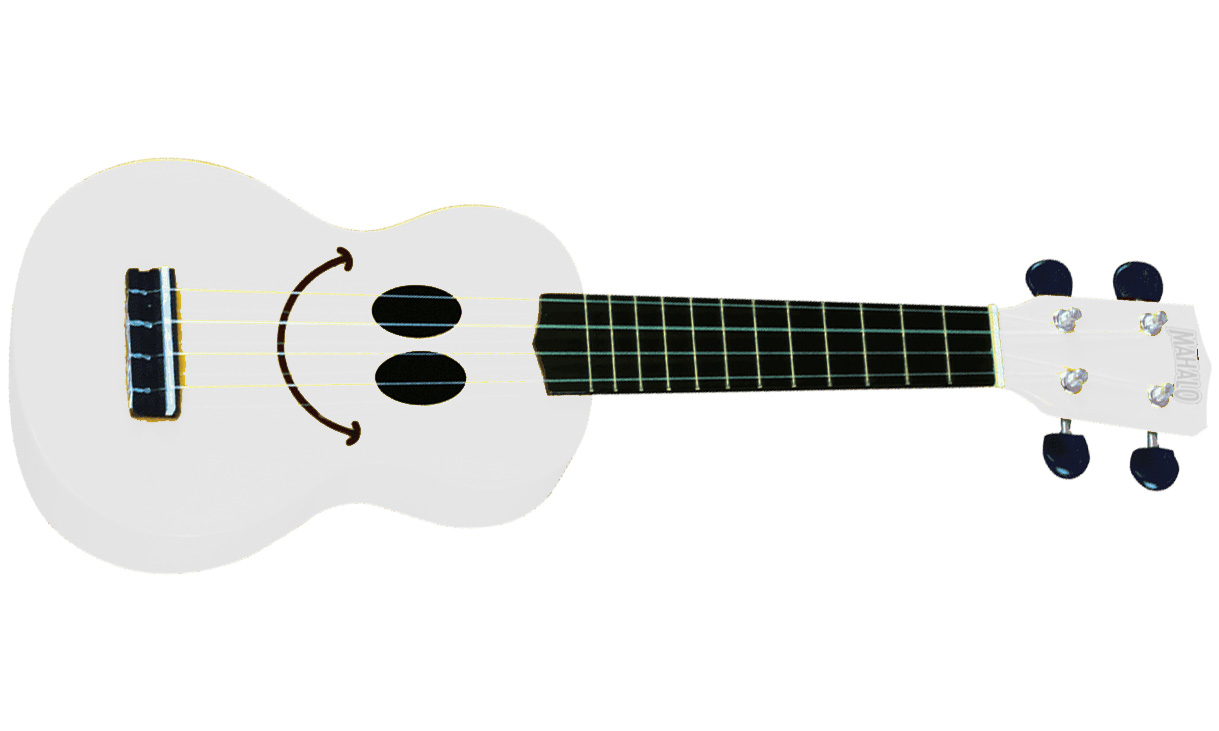 Mahalo U-smile Wt Soprano - White - UkulÉlÉ - Variation 1