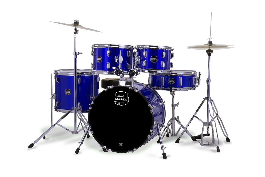 Mapex Comet Jazz/junior 18'' - 5 FÛts - Indigo Blue - Batterie Acoustique Junior - Variation 2