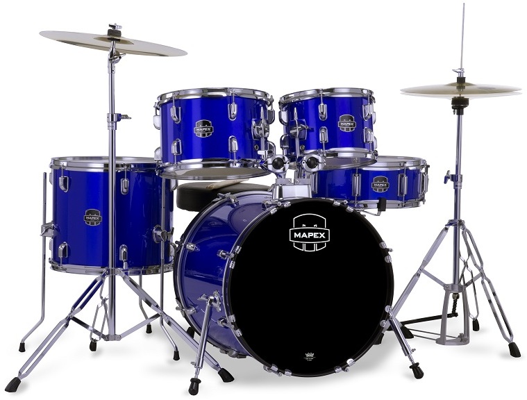 Mapex Comet Jazz/junior 18'' - 5 FÛts - Indigo Blue - Batterie Acoustique Junior - Main picture