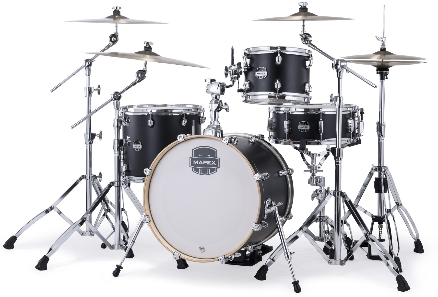 Mapex Mars Maple 18'' / 4f - 4 FÛts - Matte Black - Batterie Acoustique Jazz - Main picture
