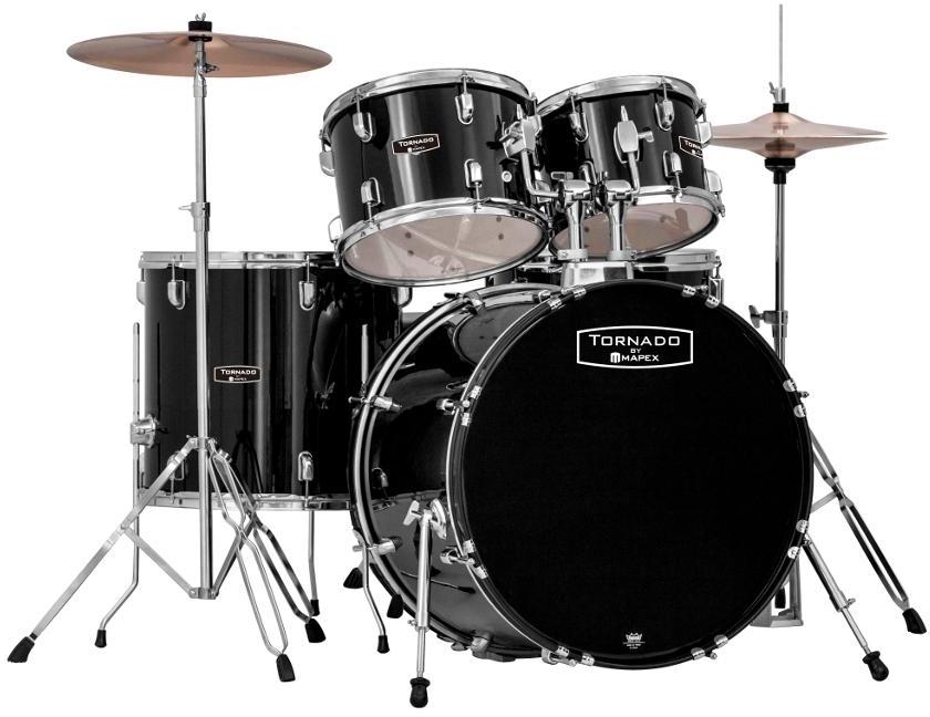 Batterie acoustique fusion Mapex TND5044TCDK - New Tornado V2 Fusion 20 - 5 fûts - Black