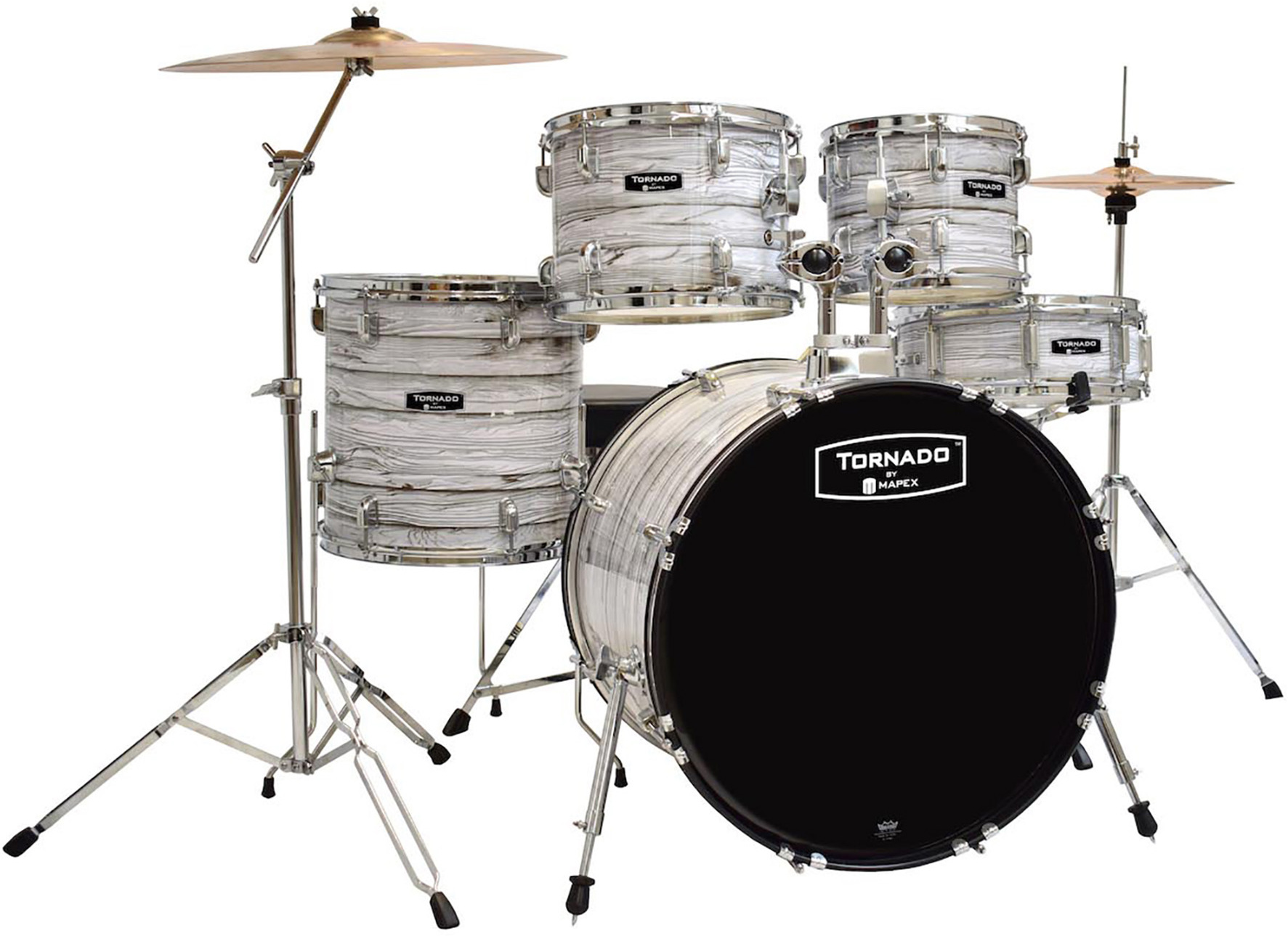 Mapex Tnd5294ftcfi Tornado Stage 22 - Wood Grain White - Batterie Acoustique Stage - Main picture