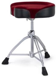 SIEGE BATTEUR MOTO VELOURS ROUGE T865SER