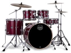 Batterie acoustique rock Mapex Venus Rock 22'' - 5 fûts - Crimson red sparkle