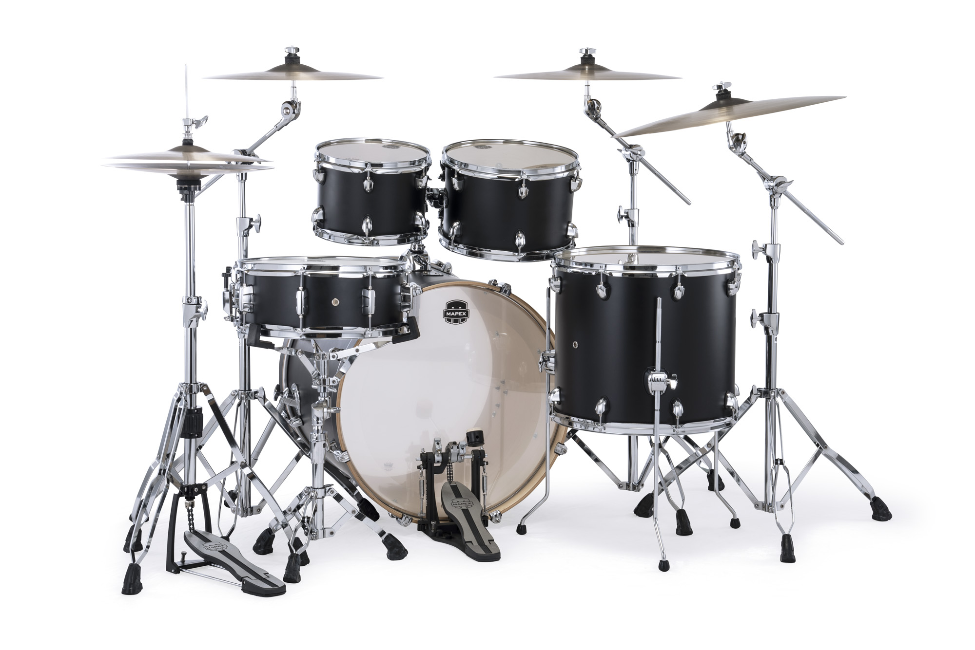 Mapex Mars Maple 22'' / 5f - 5 FÛts - Matte Black - Batterie Acoustique Rock - Variation 2