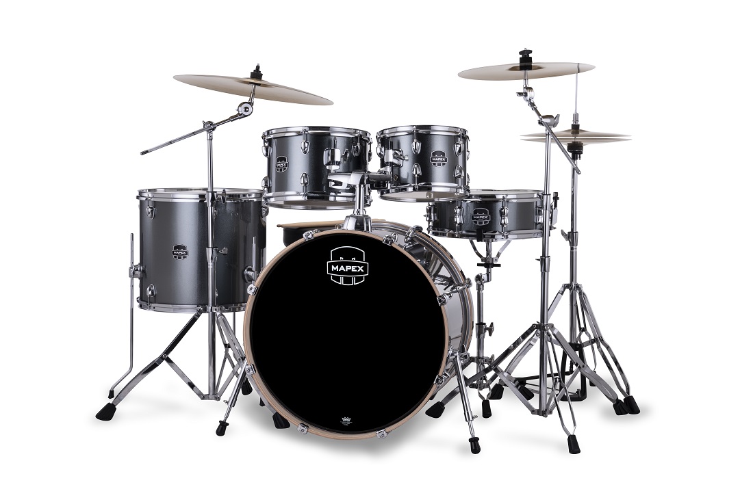 Mapex Venus Fusion 20'' - 5 FÛts - Steel Blue Metallic - Batterie Acoustique Fusion - Variation 1