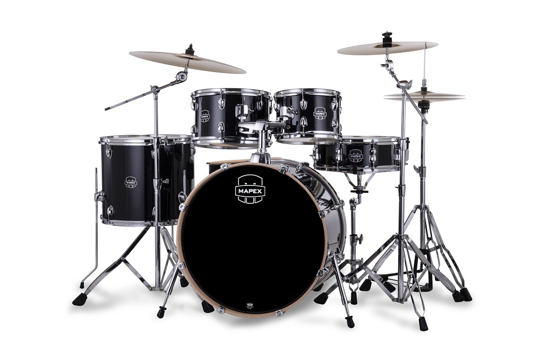 Mapex Venus Fusion 20'' - 5 FÛts - Black Galaxy Sparkle - Batterie Acoustique Fusion - Variation 2