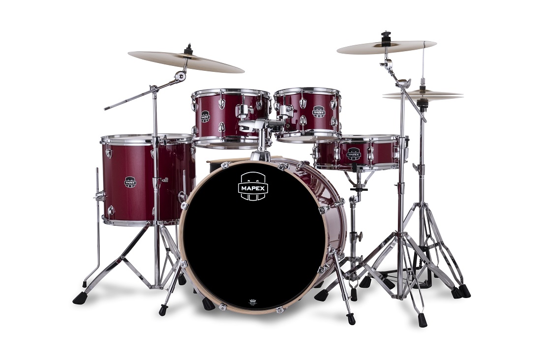 Mapex Venus Fusion 20'' - 5 FÛts - Crimson Red Sparkle - Batterie Acoustique Fusion - Variation 2