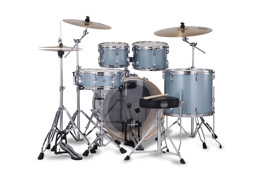 Mapex Venus Fusion 20'' - 5 FÛts - Aqua Blue Sparkle - Batterie Acoustique Fusion - Variation 2