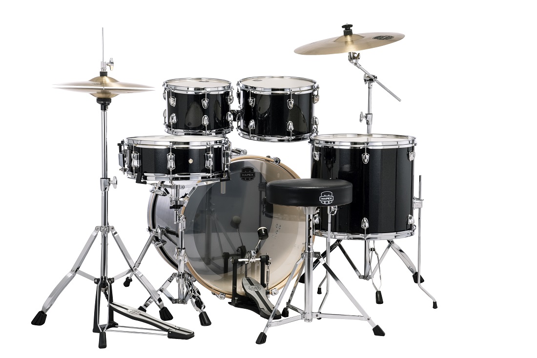 Mapex Venus Stage 22 Kit - 5 FÛts - Black Galaxy - Batterie Acoustique Stage - Variation 2