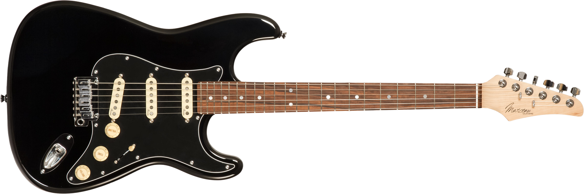 Marceau Guitars Experience Traditional 3s Trem Pf #t226724 - Black - Guitare Électrique Forme Str - Main picture
