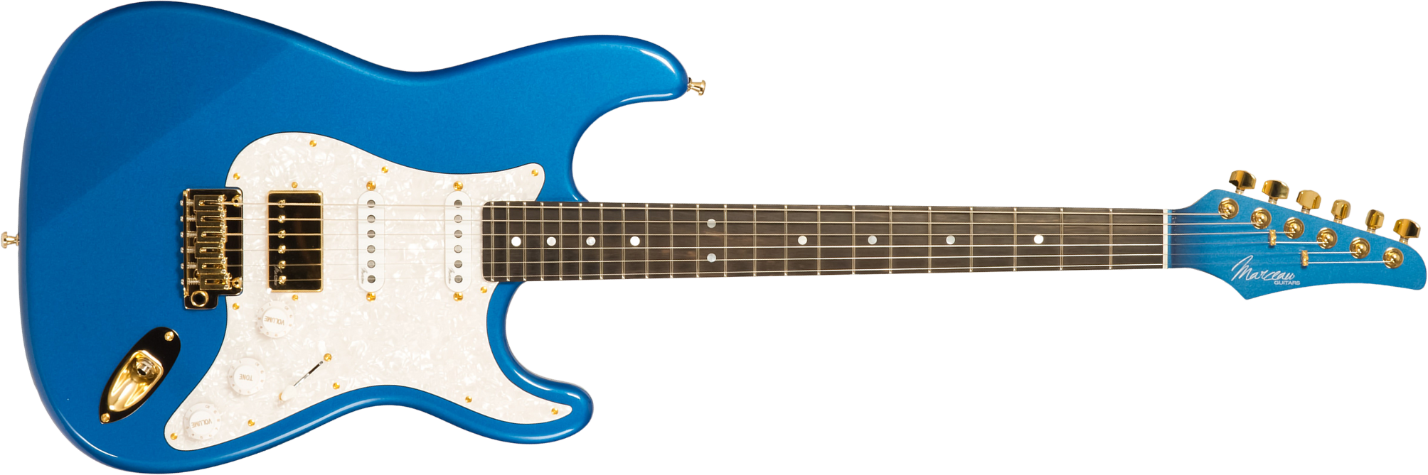 Marceau Guitars Experience Traditional Hss Trem Eb #t226424 - Lake Placid Blue - Guitare Électrique Forme Str - Main picture
