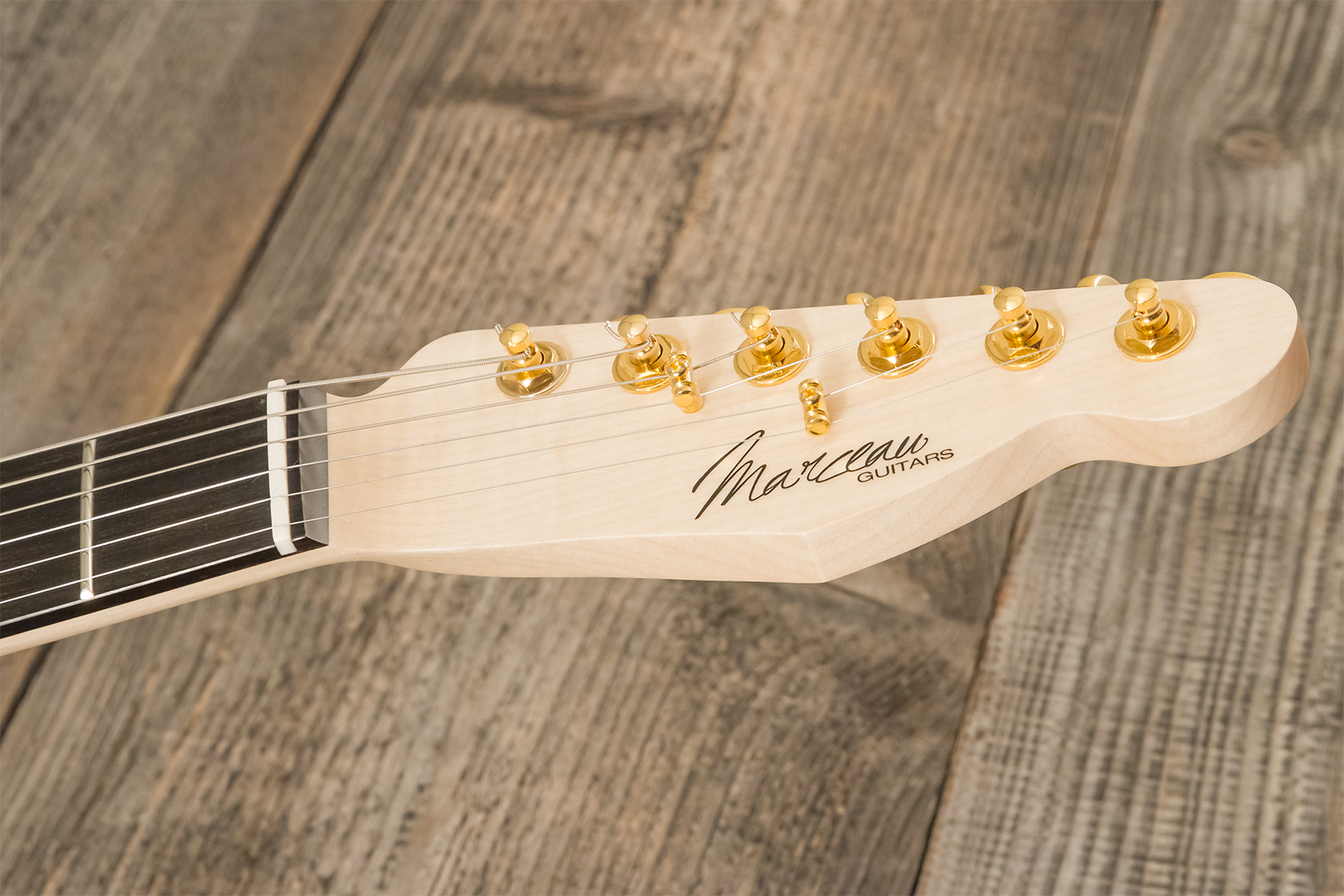 Marceau Guitars Elegante Custom Traditional Sh Ht Mn #t316024 - Black - Guitare Électrique Forme Tel - Variation 9