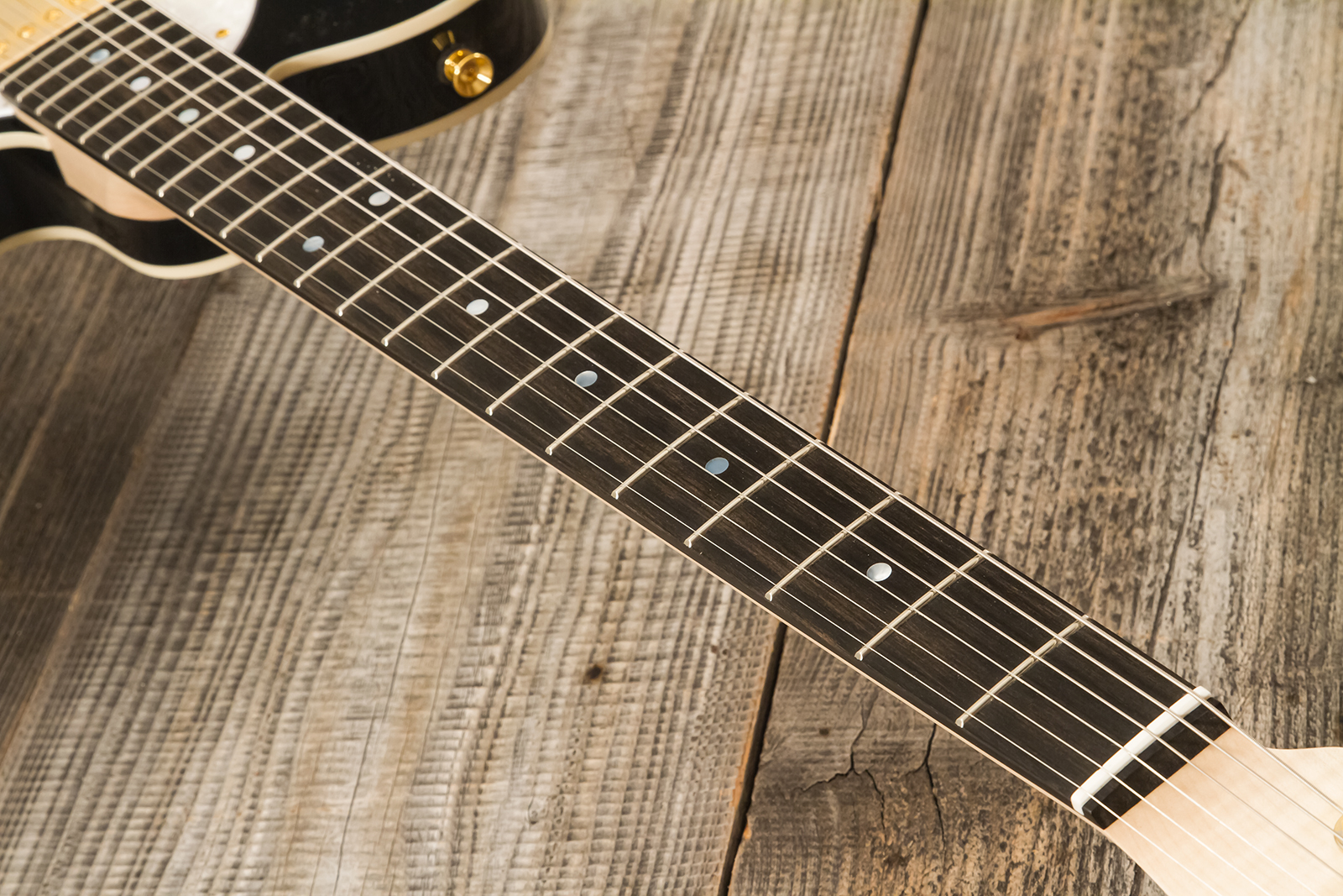 Marceau Guitars Elegante Custom Traditional Sh Ht Mn #t316024 - Black - Guitare Électrique Forme Tel - Variation 5
