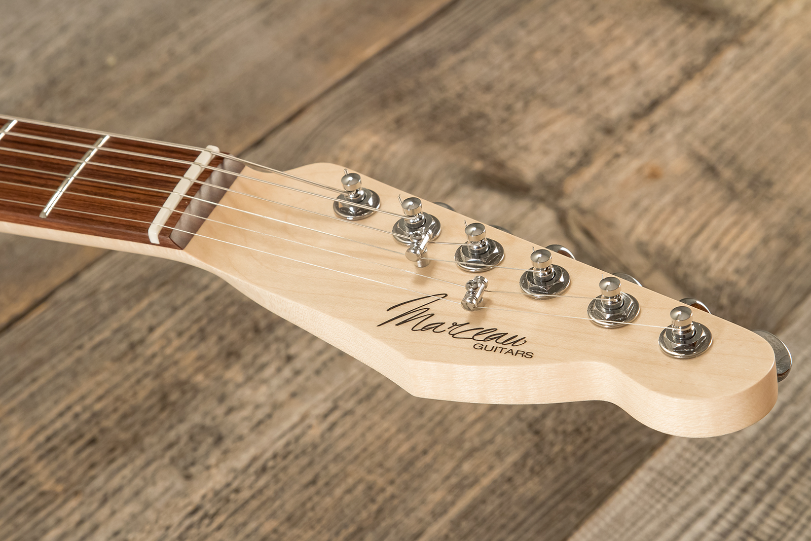 Marceau Guitars Elegante Traditional 2s Ht Pf #t316424 - Natural Satin - Guitare Électrique Forme Tel - Variation 9