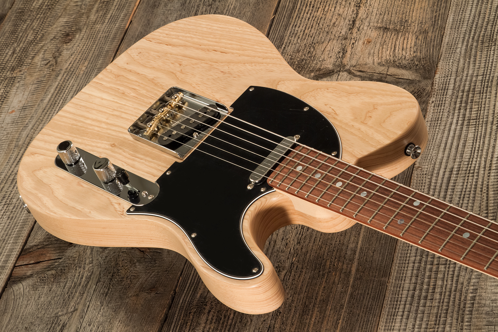 Marceau Guitars Elegante Traditional 2s Ht Pf #t316424 - Natural Satin - Guitare Électrique Forme Tel - Variation 2