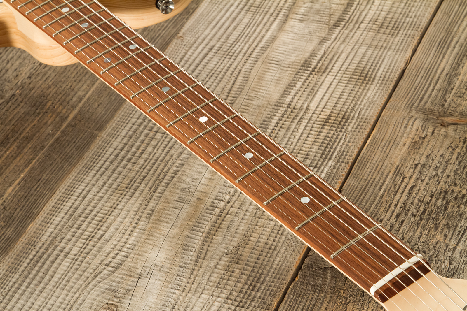 Marceau Guitars Elegante Traditional 2s Ht Pf #t316424 - Natural Satin - Guitare Électrique Forme Tel - Variation 5