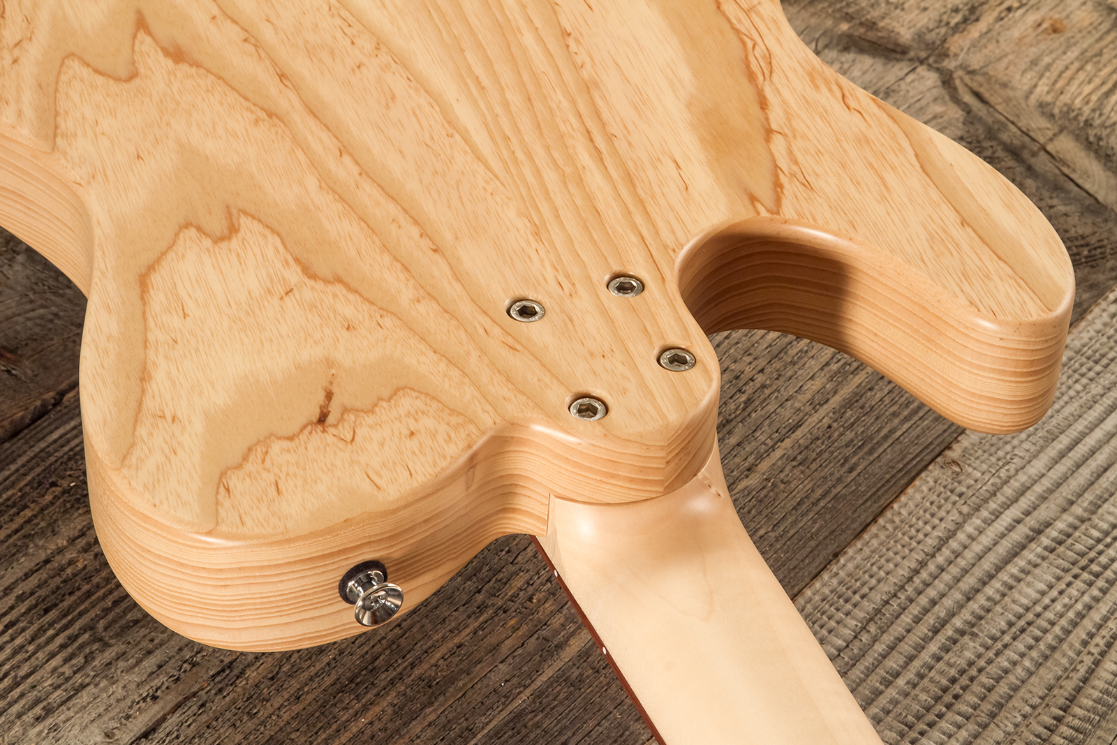 Marceau Guitars Elegante Traditional 2s Ht Pf #t316424 - Natural Satin - Guitare Électrique Forme Tel - Variation 7