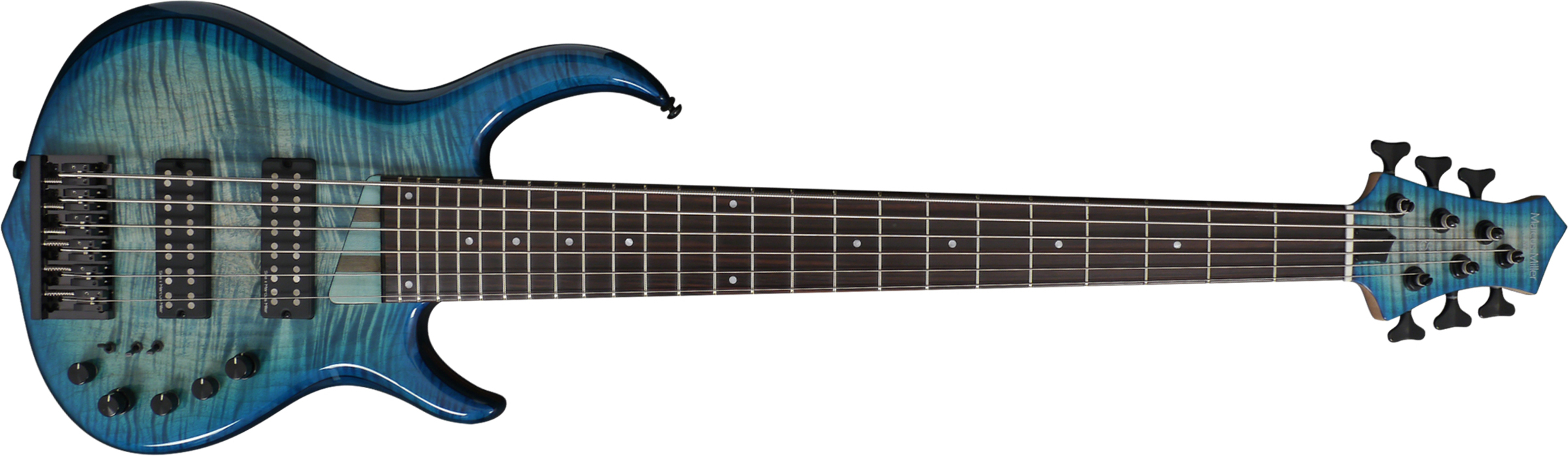 Marcus Miller M7 Alder 6st 2nd Generation 6-cordes Active Eb - Transparent Blue - Basse Électrique Solid Body - Main picture