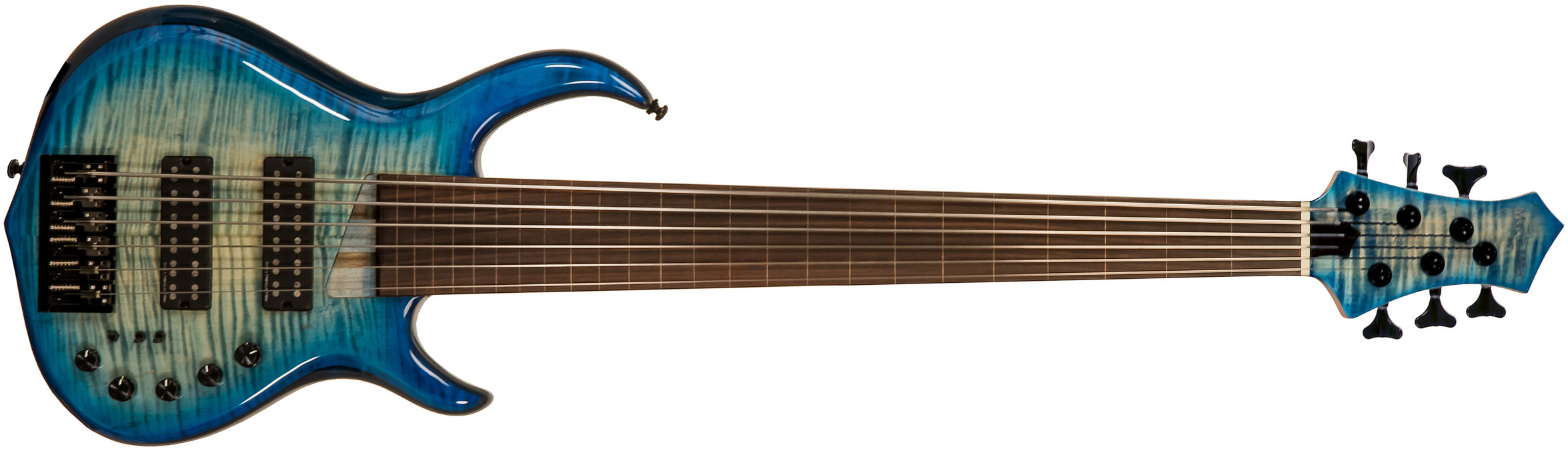 Marcus Miller M7 Swamp Ash 6st Fretless 6c Active Eb - Transparent Blue - Basse Électrique Solid Body - Main picture