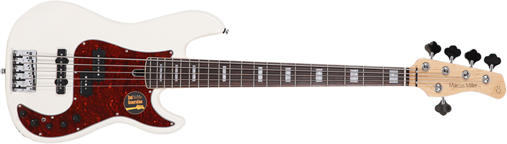 Marcus Miller P7 Alder 5st 2nd Generation 5c Active Eb Sans Housse - Antique White - Basse Électrique Solid Body - Main picture