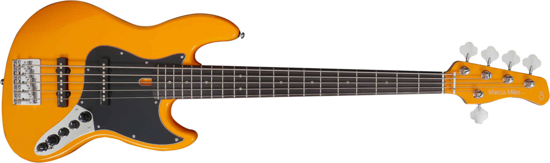 Marcus Miller V3 5st 2nd Generation 5-cordes Active Rw Sans Housse - Orange - Basse Électrique Solid Body - Main picture