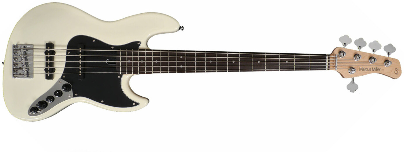 Marcus Miller V3 5st 2nd Generation Awh Active Rw - Antique White - Basse Électrique Solid Body - Main picture