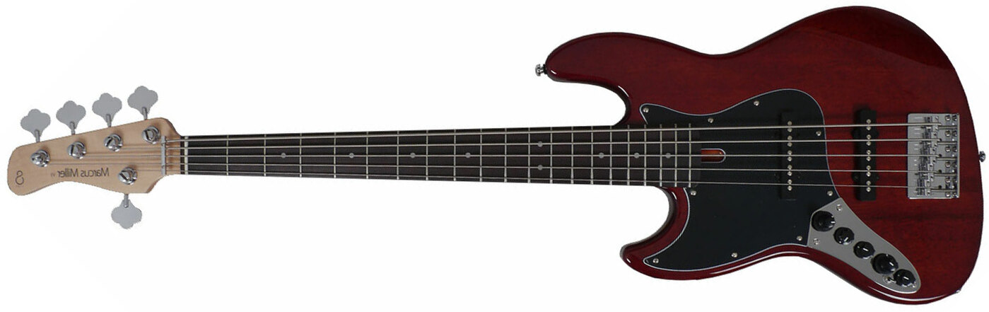 Marcus Miller V3 5st Ma Gaucher Lh Active Rw - Mahogany - Basse Électrique Solid Body - Main picture