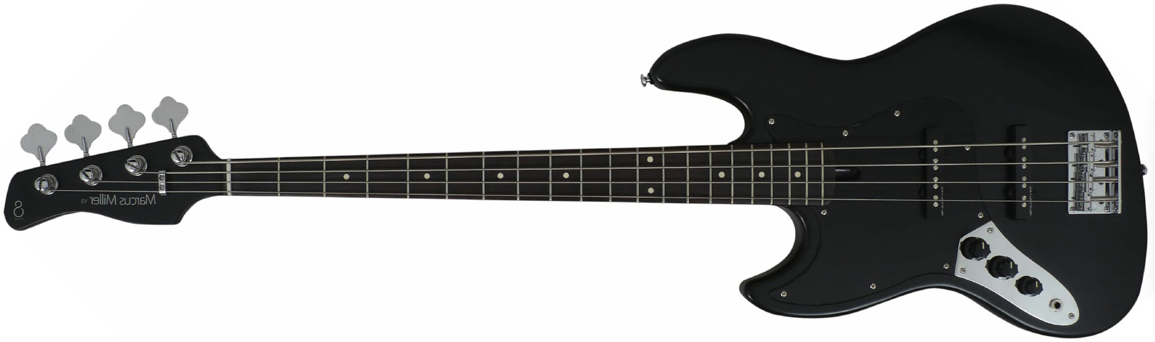 Marcus Miller V3p 4st Lh Gaucher Rw - Black Satin - Basse Électrique Solid Body - Main picture