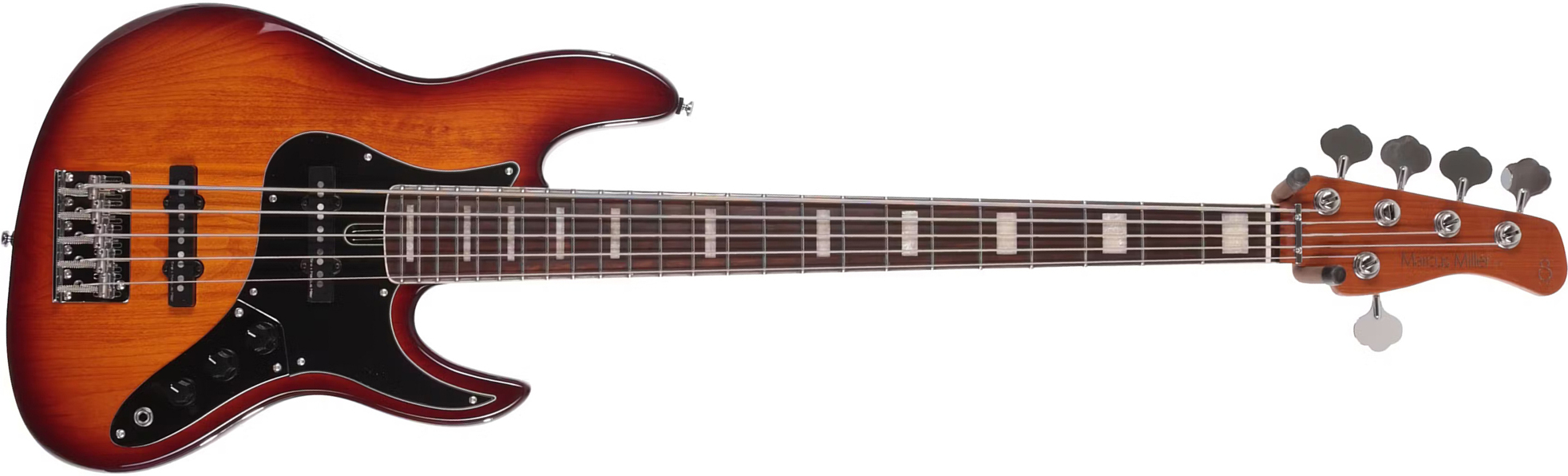 Marcus Miller V5 24 Fret 5st 5c Rw - Tobacco Sunburst - Basse Électrique Solid Body - Main picture