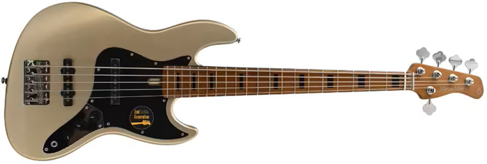 Marcus Miller V5 Alder 5st Mn - Champagne Gold Metallic - Basse Électrique Solid Body - Main picture