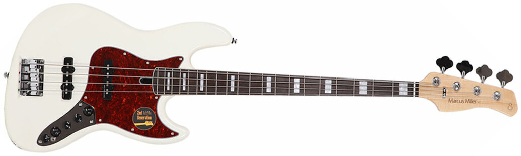 Marcus Miller V7 Alder 4st 2nd Generation 4-cordes Eb Sans Housse - Antique White - Basse Électrique Solid Body - Main picture