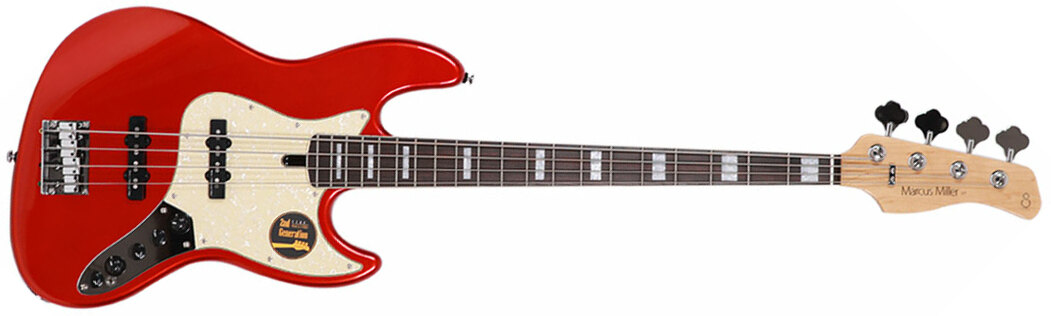 Marcus Miller V7 Alder 4st 2nd Generation 4-cordes Eb Sans Housse - Bright Metallic Red - Basse Électrique Solid Body - Main picture