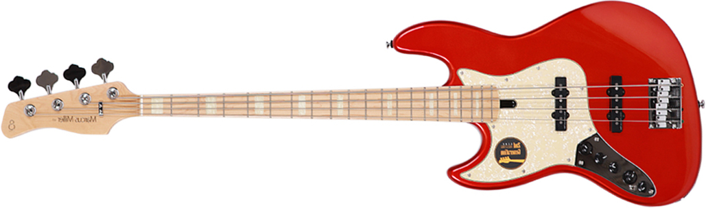 Marcus Miller V7 Swamp Ash 4st 2nd Generation 4-cordes Gaucher Mn Sans Housse - Bright Metallic Red - Basse Électrique Solid Body - Main picture