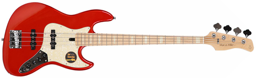 Marcus Miller V7 Swamp Ash 4st 2nd Generation Mn Sans Housse - Bright Metallic Red - Basse Électrique Solid Body - Main picture