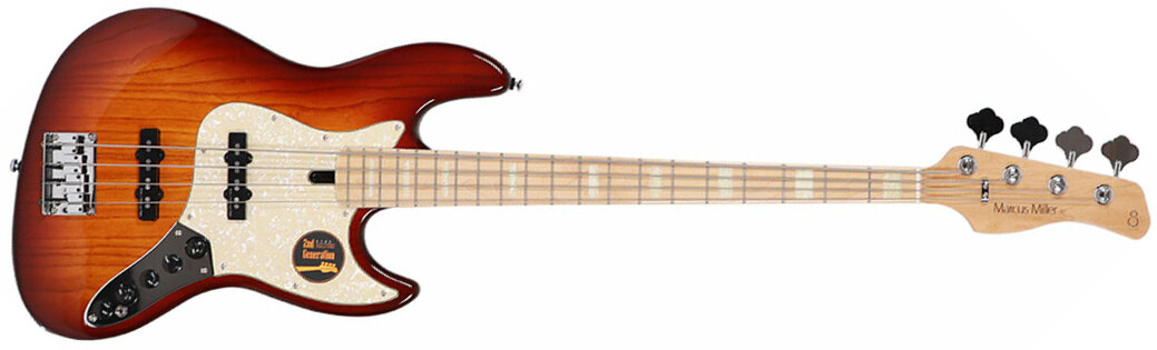 Marcus Miller V7 Swamp Ash 4st 2nd Generation Mn Sans Housse - Tobacco Sunburst - Basse Électrique Solid Body - Main picture