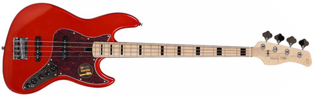 Marcus Miller V7 Vintage Ash 4-string 2nd Generation Mn Sans Housse - Bright Red Metallic - Basse Électrique Solid Body - Main picture