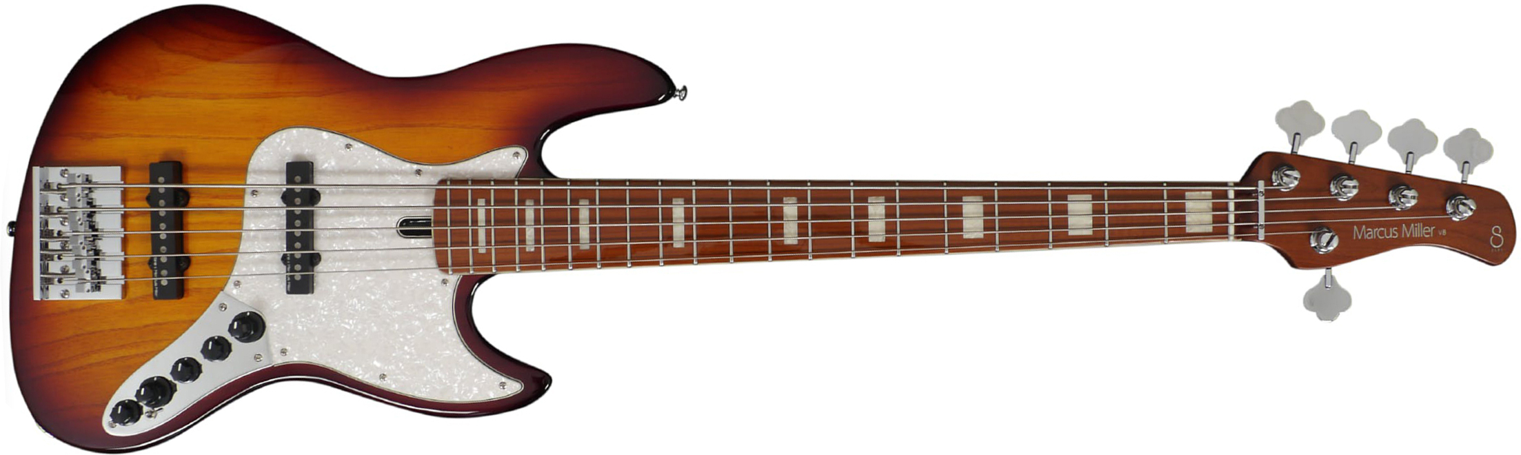 Marcus Miller V8 5st 5c Active Mn - Tobacco Sunburst - Basse Électrique Solid Body - Main picture