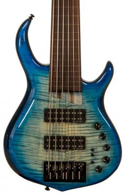 Basse électrique solid body Marcus miller M7 Swamp Ash 6ST Fretless 2nd Gen - Transparent blue