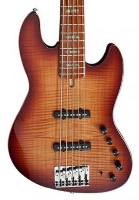 Basse électrique solid body Marcus miller V10 Swamp Ash 5ST 2nd Gen (No Bag) - Tobacco sunburst