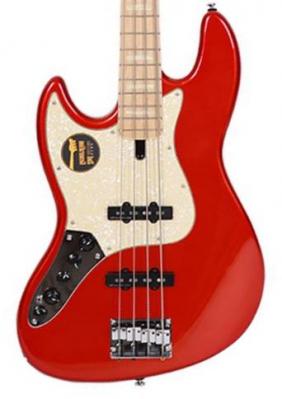 Basse électrique solid body Marcus miller V7 Swamp Ash 4ST 2nd Gen Gaucher (No Bag) - Bright metallic red