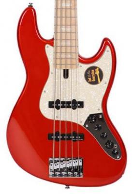 Basse électrique solid body Marcus miller V7 Swamp Ash 5ST 2nd Gen (No Bag) - Bright metallic red