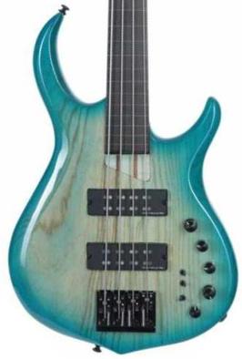 Basse électrique solid body Marcus miller M5 Swamp Ash 4ST Fretless - Transparent blue