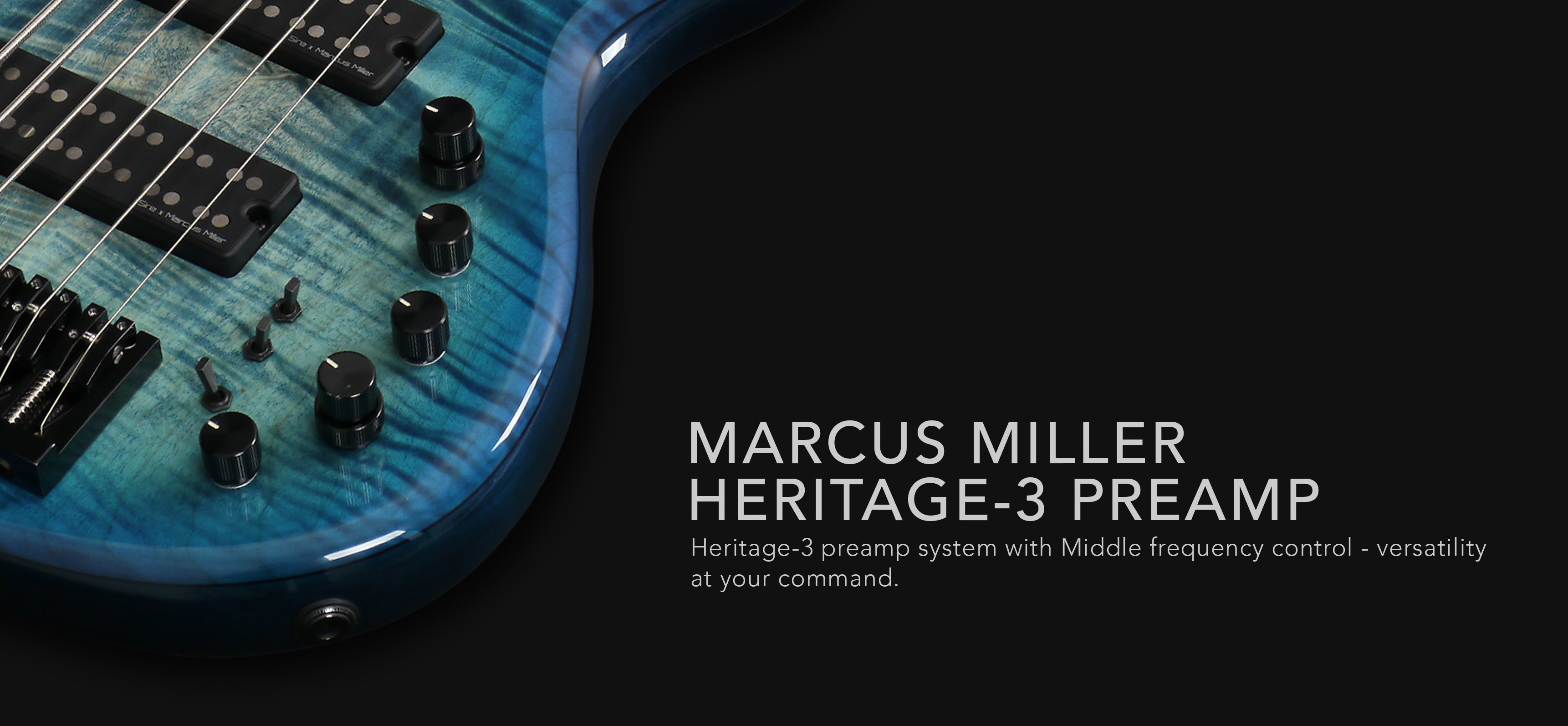 Marcus Miller M7 Alder 6st 2nd Generation 6-cordes Active Eb - Transparent Blue - Basse Électrique Solid Body - Variation 2