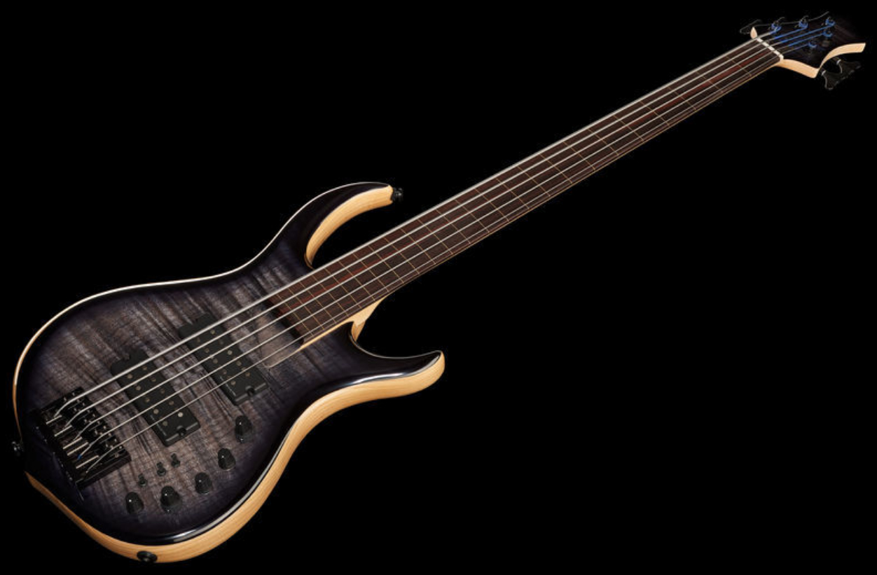 Marcus Miller M7 Swamp Ash 5st Fretless 2nd Generation Eb Sans Housse - Transparent Black Burst - Basse Électrique Solid Body - Variation 1