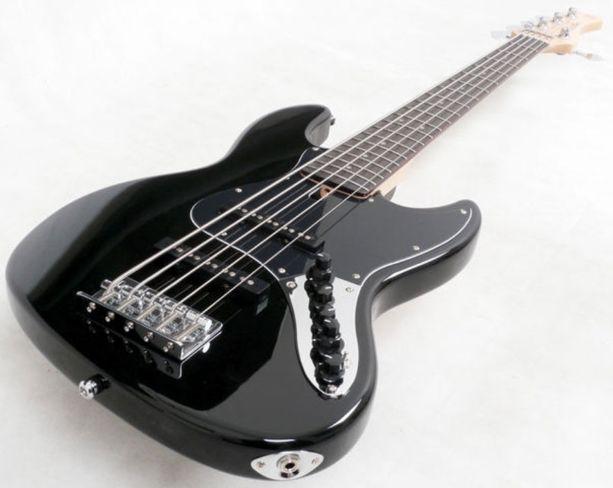 Marcus Miller V3 5st Bk Gaucher Lh Active Rw - Black - Basse Électrique Solid Body - Variation 2