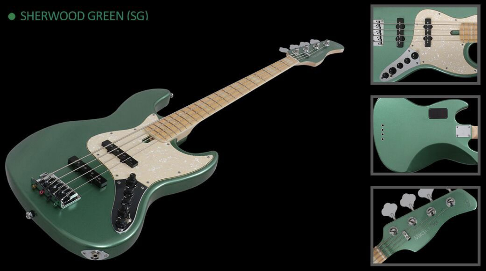 Marcus Miller V7 Swamp Ash 5st 2nd Generation 5-cordes Mn Sans Housse - Sherwood Green - Basse Électrique Solid Body - Variation 1