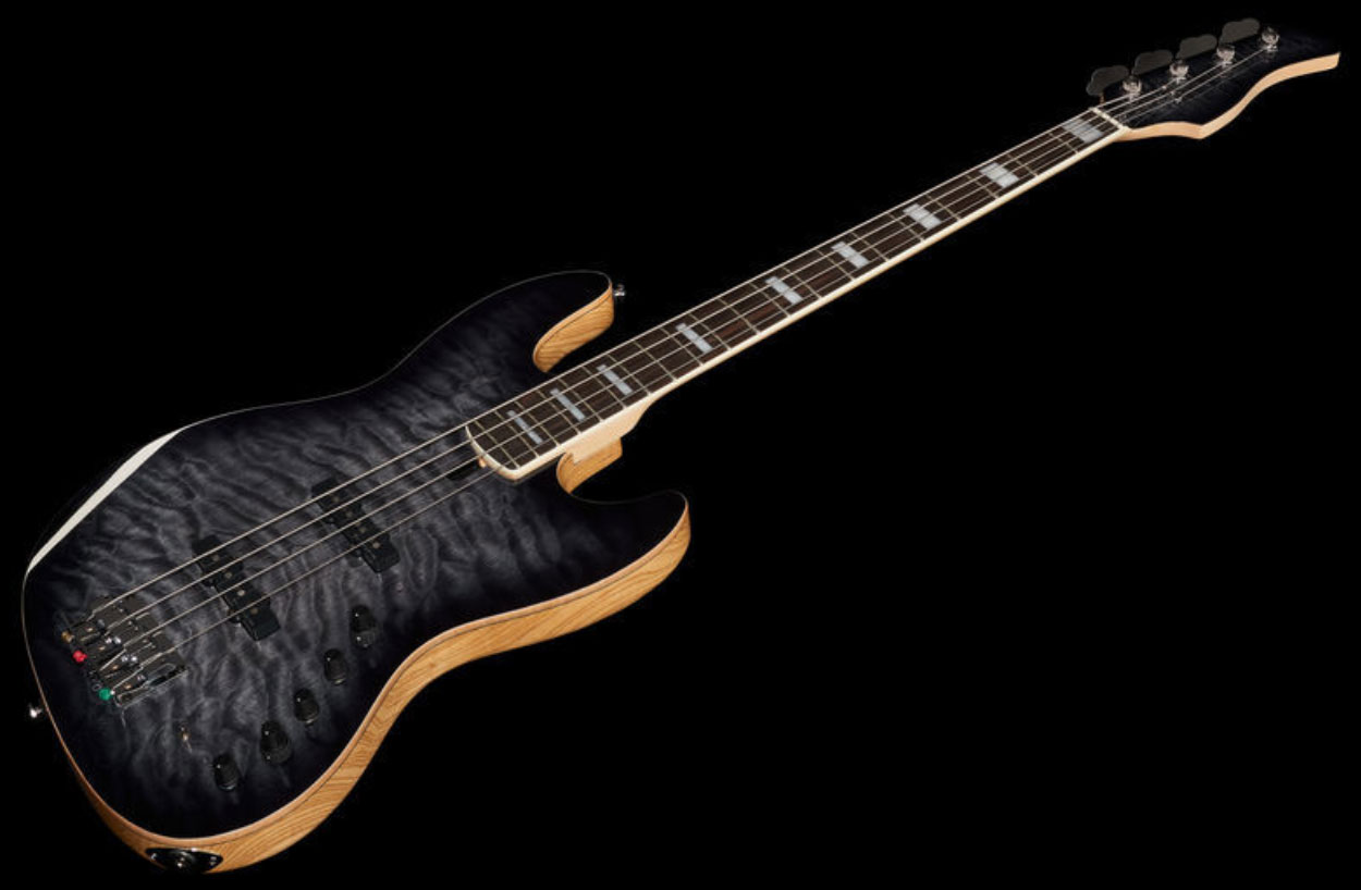 Marcus Miller V9 Swamp Ash 4st 2nd Generation Eb Sans Housse - Transparent Black - Basse Électrique Solid Body - Variation 1
