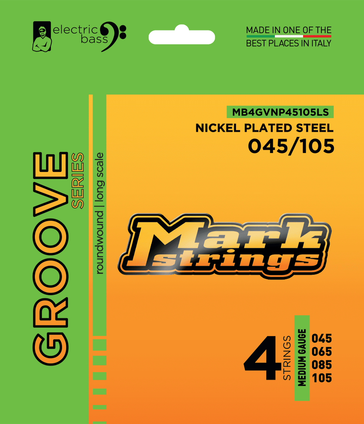 Markbass Jeu De 4 Cordes Groove Series 045-105 - Cordes Basse Électrique - Main picture