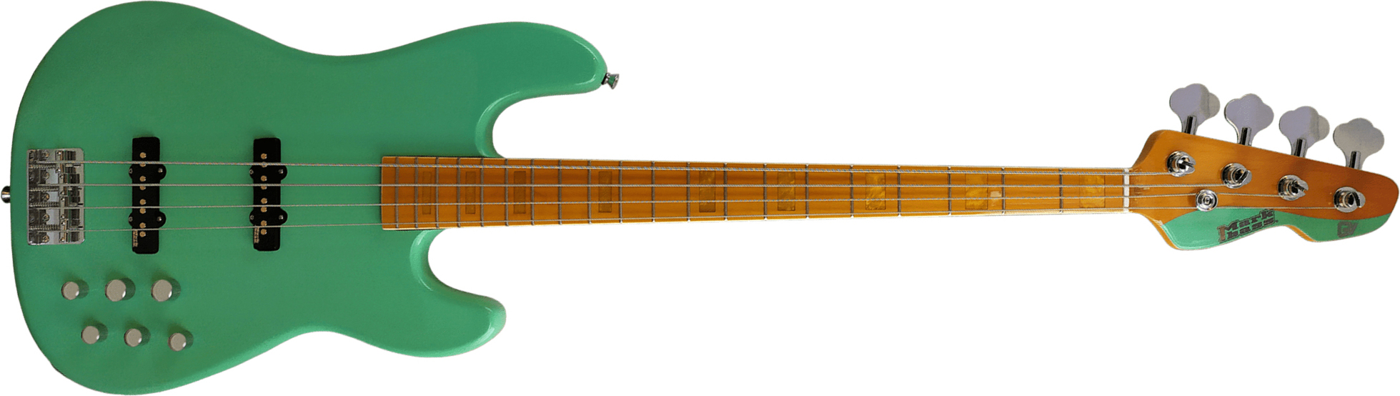 Markbass Mb Gv 4 Gloxy Val Cr Mp Active Mn - Surf Green - Basse Électrique Solid Body - Main picture